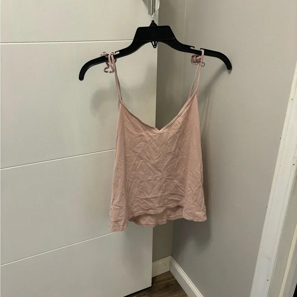 Abercrombie & Fitch Women’s Light Pink V Neck Bow Tie Tank Top Size S - Picture 1 of 3